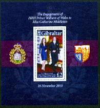 Royal Engagement - Mint Mini-Sheet Gibraltar, 2011